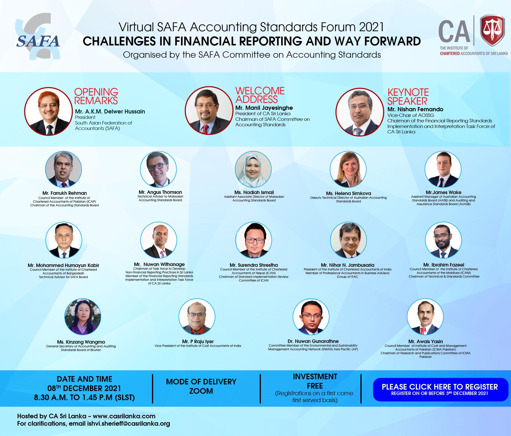 SAFA Accounting Standards Forum 2021 Challenges in Financial Reporting 