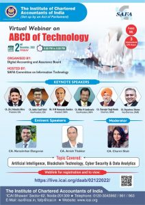 SAFA Webinar on "ABCD of Technology" 2nd December 2022  <br> 6.00 PM to 9.00 PM (IST).