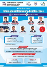 SAFA Webinar on "International Insolvency-Best practices"